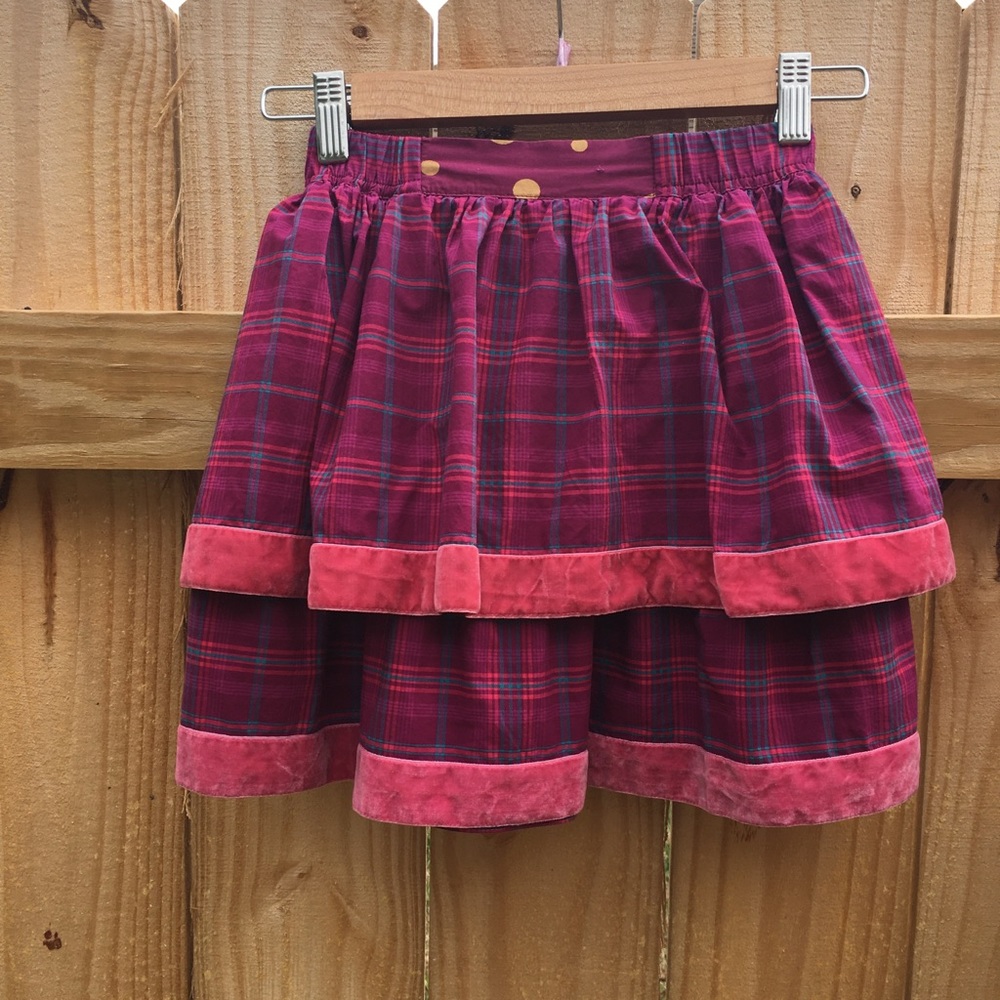 Matilda Jane Skirt Purple plaid pink